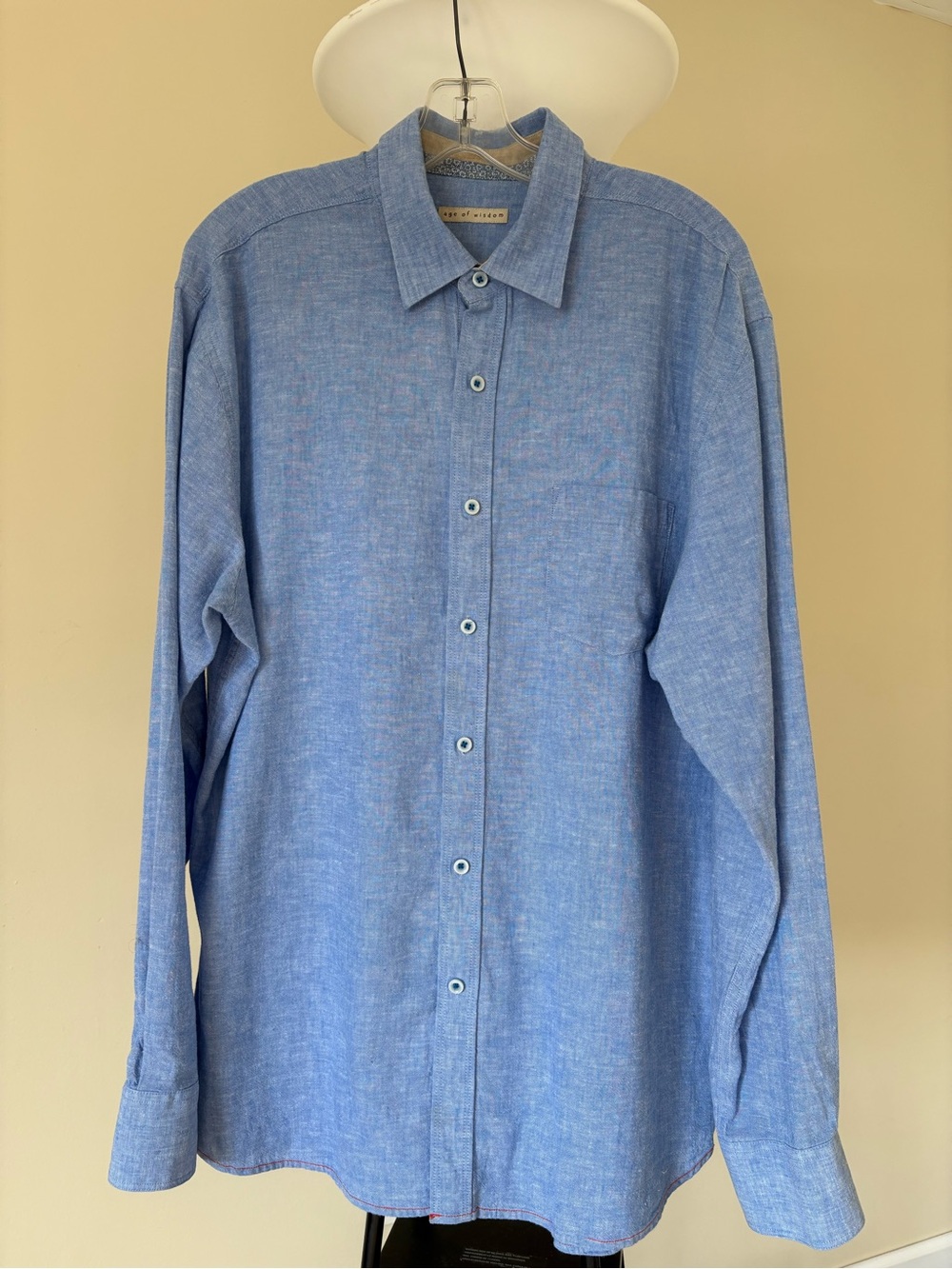 Men's Chambray Button-Down Shirt in Sky Blue